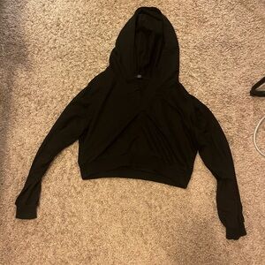 Black cropped shein hoodie